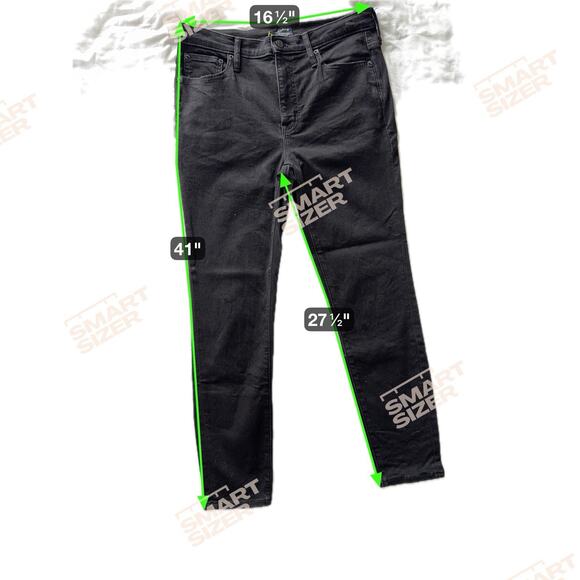 6 for 20 J.Crew 9" mid-rise black skinny jean in signature stretch 30 - Picture 3 of 8